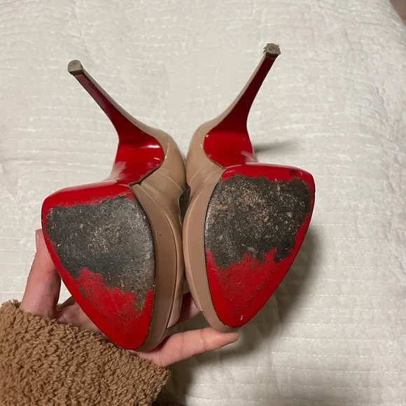 Christian Louboutin Lady Peep 150 nude - Picture 2 of 8
